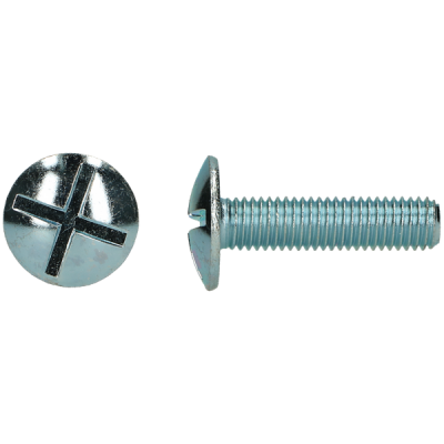 PLATBOLKOPSCHROEF DUBBELE GLEUF M5X40