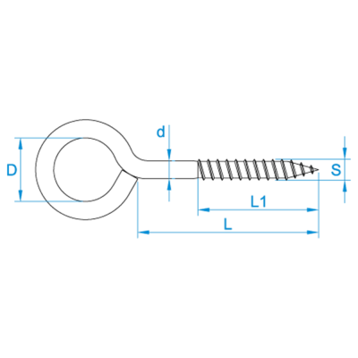 SCHROEFOOG VERZINKT 3X20X8MM
