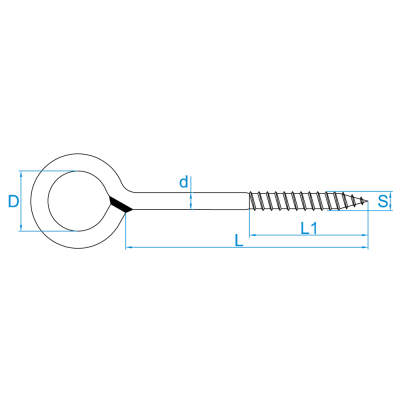 Piton lourds soudés acier zingué 7.80X80X22MM