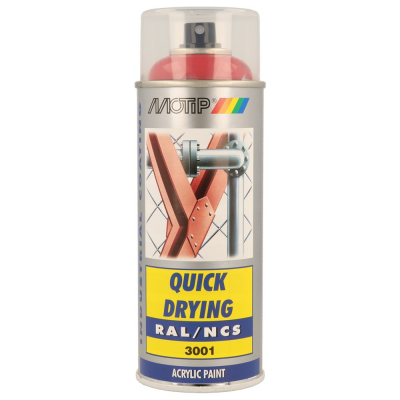 MOTIP SPUITBUS ACRYL HG RAL 3001 400ML.