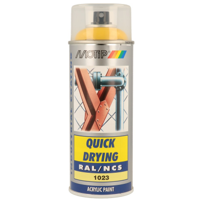 MOTIP SPUITBUS ACRYL HG RAL 1023 400ML.