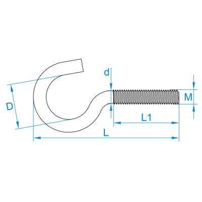 OOGBOUT VERZINKT M5X50 C-0811-5