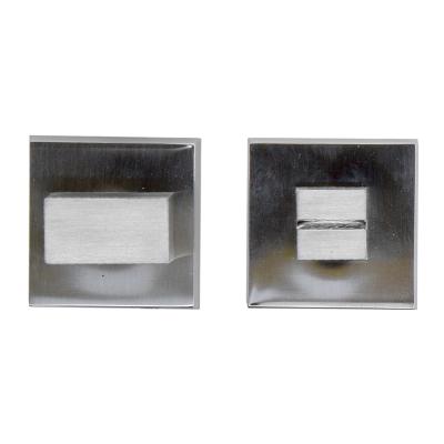 HDD WC GARNITUUR SQUARE 48MM INOX LOOK