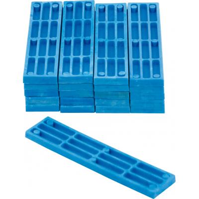 100 Cales en PVC 20x100x5mm, bleu