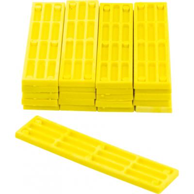 100 Cales en PVC 20x100x4mm, jaune