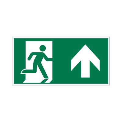 PICTOGRAM 15X30CM. NOODUITGANG RECHTDOOR