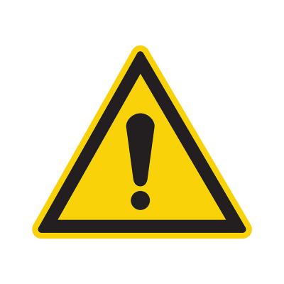 PICTOGRAM 100MM DRIEHOEK UITROEPTEKEN