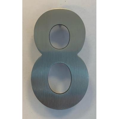 HUISNUMMER INOX TONIC 75 MM. 8