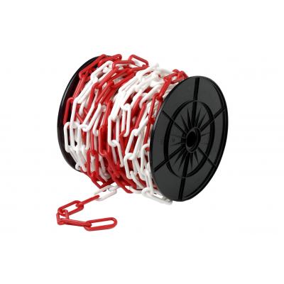 DX KETTING 6MM ROOD/WIT - PER METER