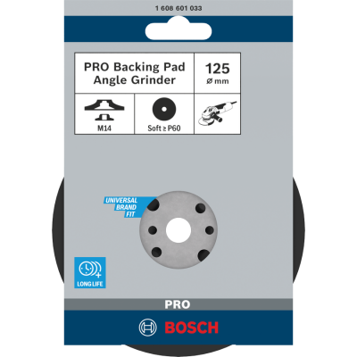 BOSCH Plateau de ponçage souple PRO Backing Pad, 125 mm, M14