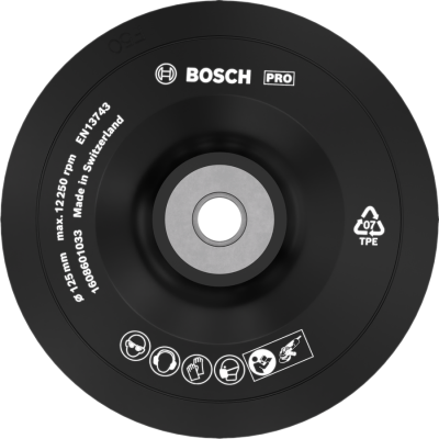 BOSCH Plateau de ponçage souple PRO Backing Pad, 125 mm, M14