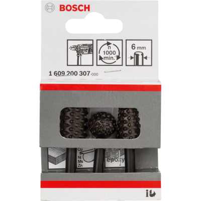 BOSCH Kit de 3 fraises pour travail à la main, 16 mm