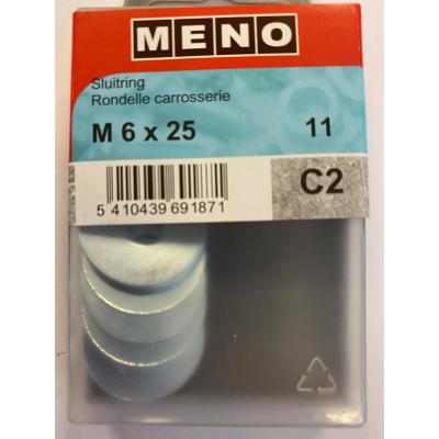 CARROSSERIESLUITRING M 6X25 ZN 11ST