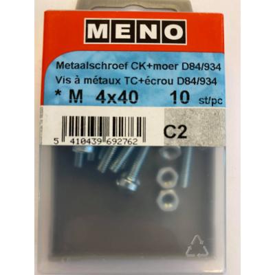 METAALSCHROEVEN CK DIN 84 M4X40 ZN 10ST