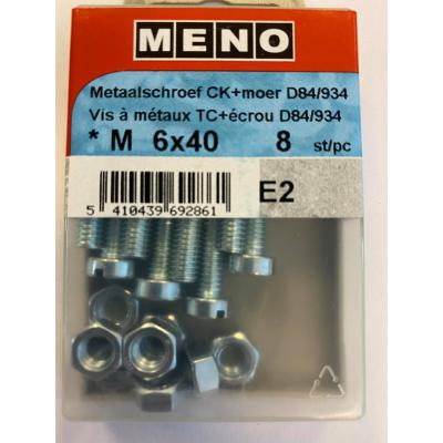 METAALSCHROEVEN CK DIN 84 M6X40 ZN 8ST