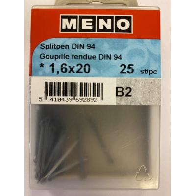 SPLITPEN DIN 94 * 1.6X20 ZN/BLISTER 25ST