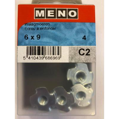 INSLAGMOER VOOR HOUT M6X19,00X9 ZN 4ST