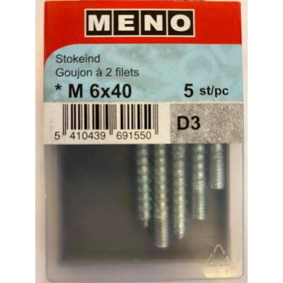 STOKEINDEN ZONDER SLEUTELVLAK 6X40 5ST