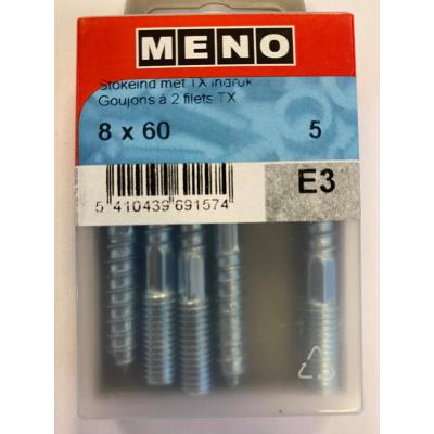 STOKEINDEN EN T-STER M 8X60 ZN 5ST