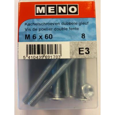 KACHELSCHROEF DUBBELE GLEUF 6X60 ZN 8ST