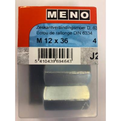 ZESKANTMOER DIN6334 M12X36 ZN (SW19) 4ST