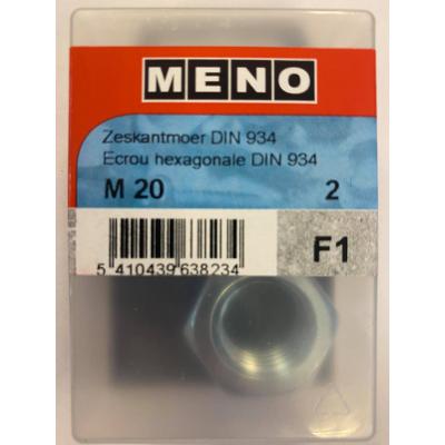 ZESKANTMOER DIN 934 M 20 ZN/BLISTER 2ST