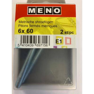 METRISCHE SCHROEFOGEN M6X60 ZN 2ST