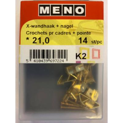 X-WANDHAKEN/KADERS 21,00 MS/BLISTER 14ST
