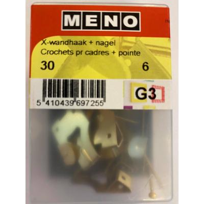 X-WANDHAKEN/KADERS 30,00 MS/BLISTER 6ST