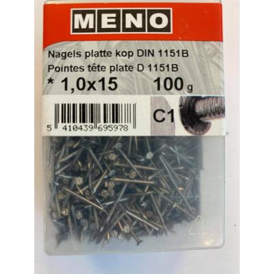 NAGELS PLATTE KOP DIN 1151B 1X15 100G