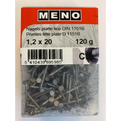 NAGELS PLATTE KOP DIN 1151B 1.2X20 120G