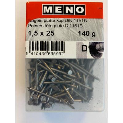 NAGELS PLATTE KOP DIN 1151B 1.5X25 140G