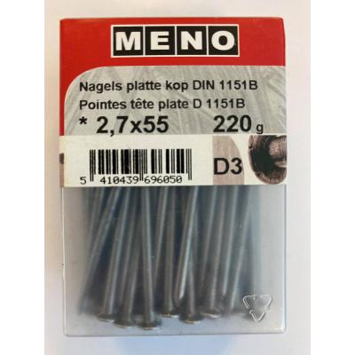 NAGELS PLATTE KOP DIN 1151B 2.7X55 220G