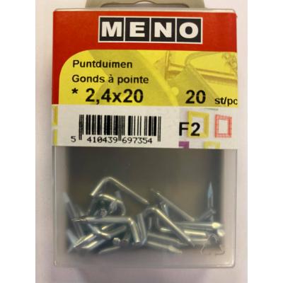 PUNTDUIM * 2.4X20 ZN/BLISTER (20ST.)