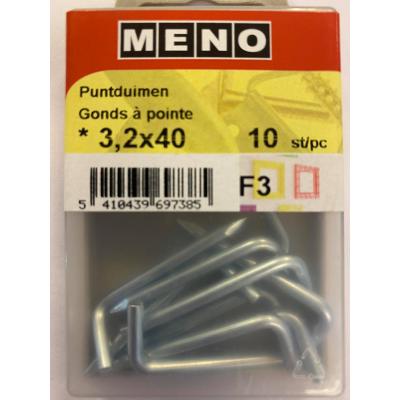 PUNTDUIM * 3.2X40 ZN/BLISTER (10ST.)