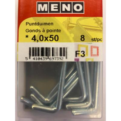 PUNTDUIM * 4,00X50 ZN/BLISTER (8ST.)