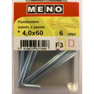 PUNTDUIM * 4,00X60 ZN/BLISTER 6ST