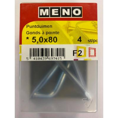 PUNTDUIM * 5,00X80 ZN/BLISTER 4ST