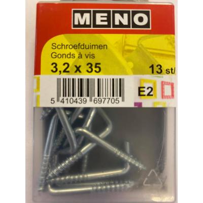 SCHROEFDUIMEN * 3,20X35 ZN/BLISTER 13ST