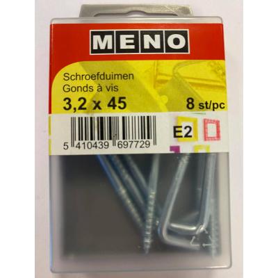 SCHROEFDUIMEN * 3.2X45 ZN/BLISTER 8ST