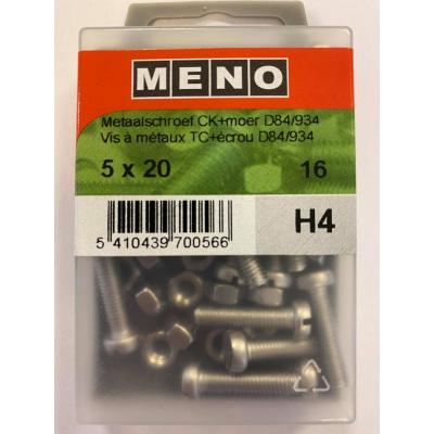 METAALSCHROEF CK DIN 84 M 5X20 A2 16ST