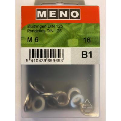 SLUITRINGEN DIN 125A M 6 INOX A2 16ST