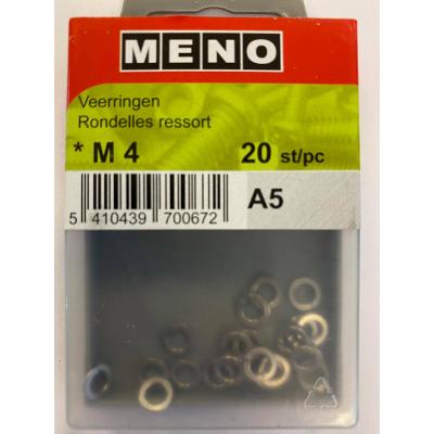 VEERRING DIN 127B M 4 A2/BLISTER 20ST