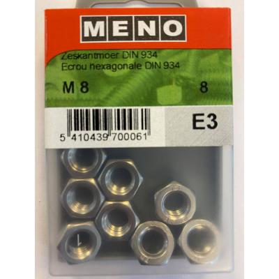 ZESKANTMOER A2-70 DIN 934 M8/BLISTER 8ST