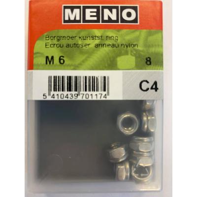 ZESKANTBORGMOER DIN 985 M 6 INOX A2 8ST