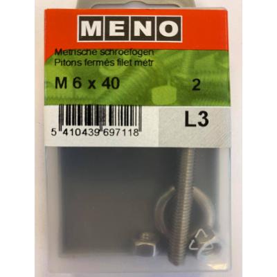 METRISCHE SCHROEFOGEN M6X40 INOX A2 2ST