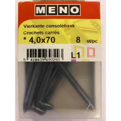 VIERKANTE CONSOOLHAAK GEHARD 4X70 8ST