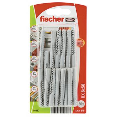 FISCHER Cheville universelle UX 6X50 20PCS