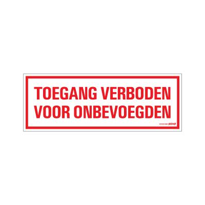 PICTOGRAM 330X120 TOEG.VERB.VR.ONBEVOEGD