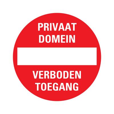 PICTOGRAM 300MM PRIV.DOMEIN/VERB.TOEGANG